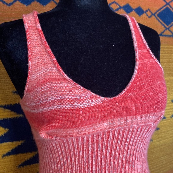 Beautiful Abeille Ligne Knit Tank Top Blouse. V Neck. XS/S. Amazing Colors! - Picture 3 of 12